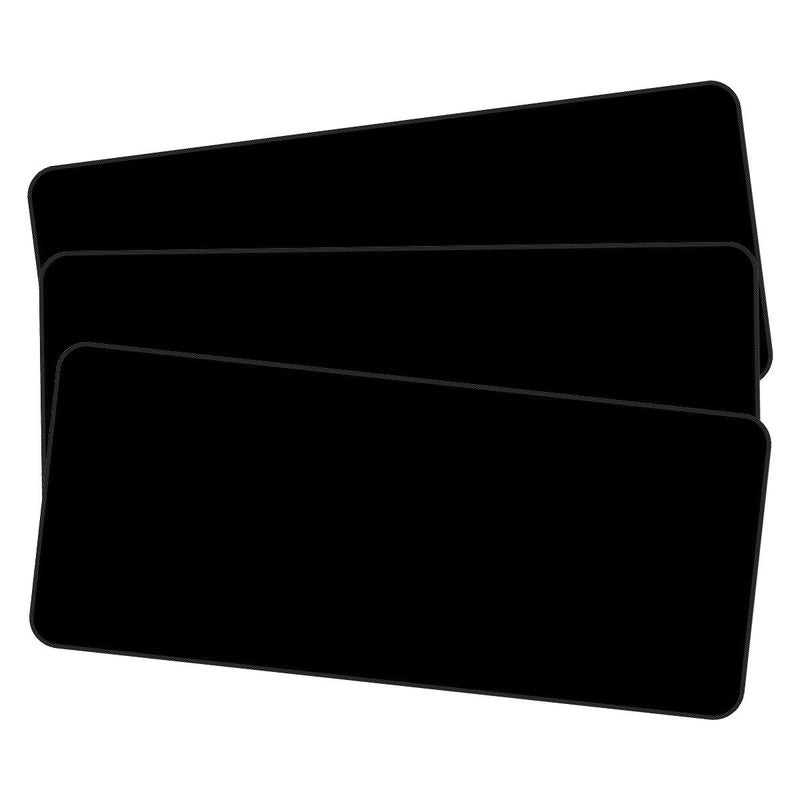 Qisan Large Gaming Mouse Pad with Nonslip Base-31.5x11.8x0.15 Inch|Extended XXL Size, Heavy|Thick, Comfy, Foldable Mat for Desktop, Laptop, Keyboard, Consoles & More (Black 3pcs) - Image 1